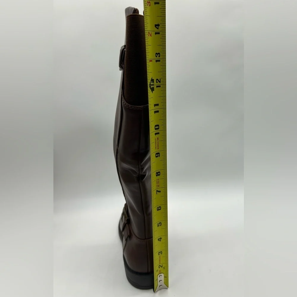 Baretraps Carmen Brown Knee-High Riding Vegan Boots Size 6 New With Box